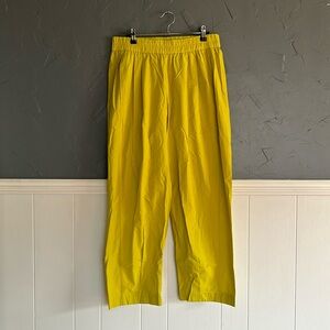 Eileen fisher green/yellow lantern balloon leg pant